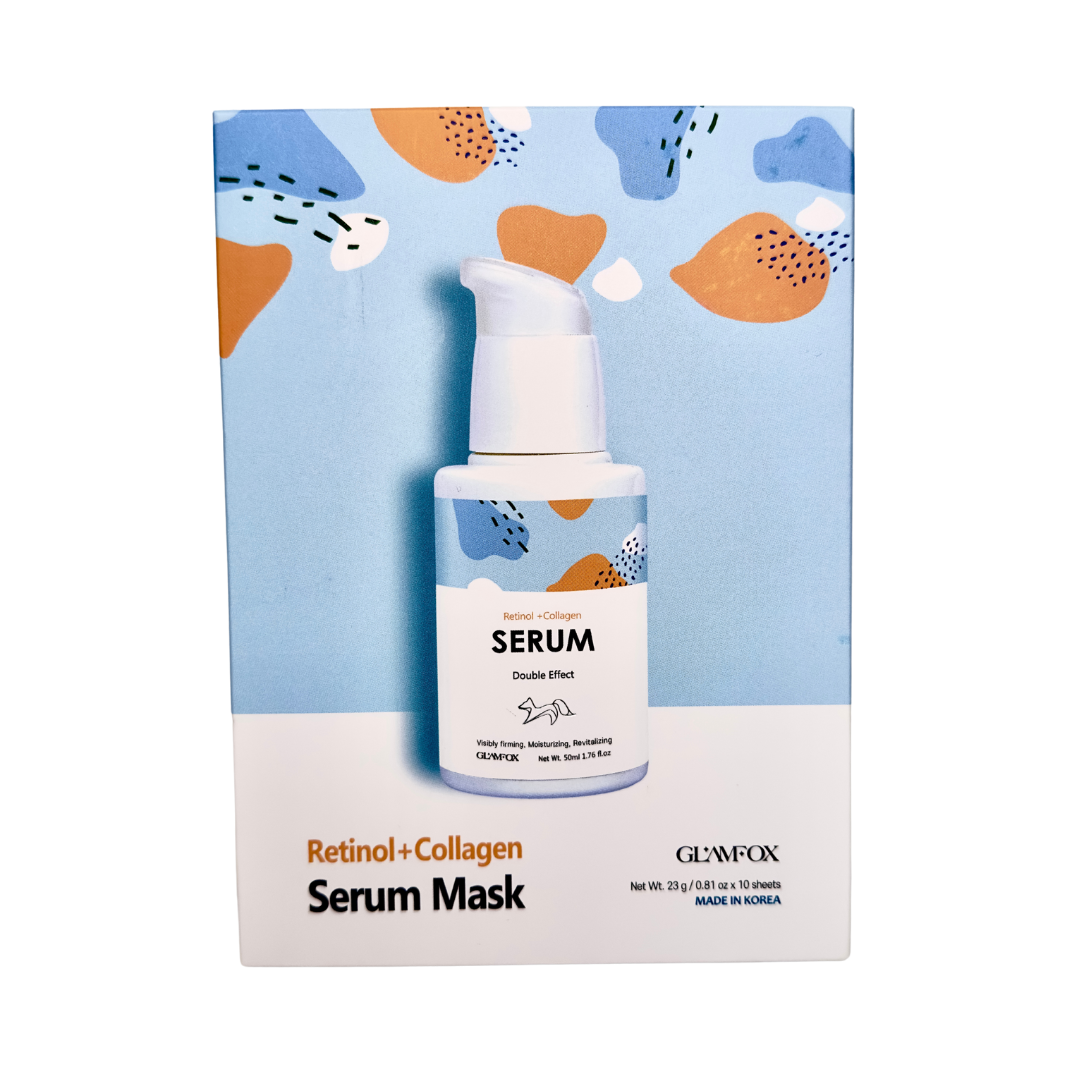 Retinol + Collagen Serum Set of 10 Masks | GLAMFOX