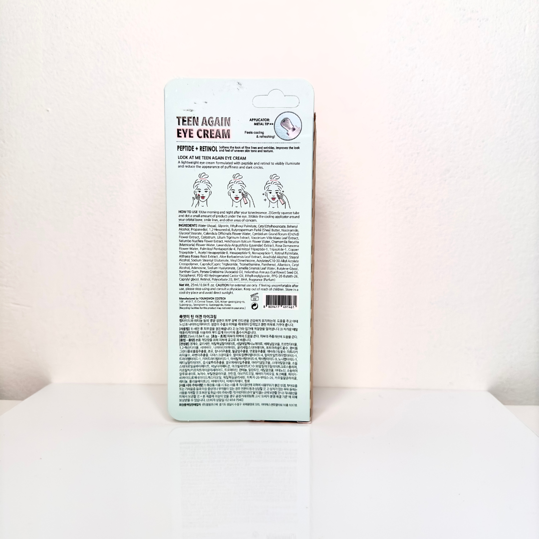 Teen Again Eye Cream Peptide + Retinol | LookAtMe