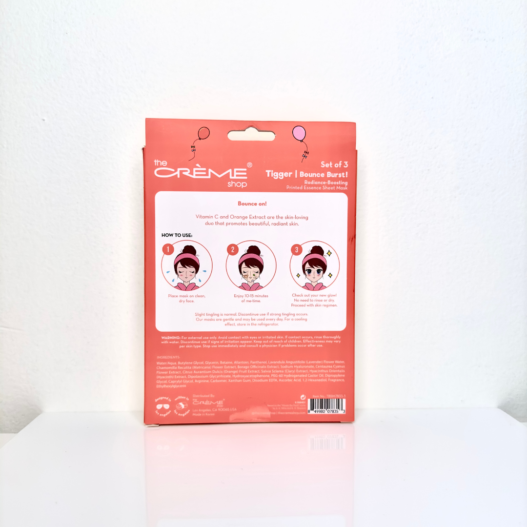 Tigger Bounce Burst! Set of 3 Sheet Masks | The Crème Shop